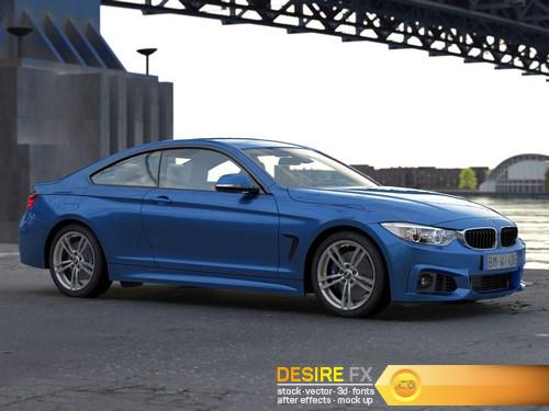 BMW 4 Series Coupe M Sport 2014 3D Model (8)