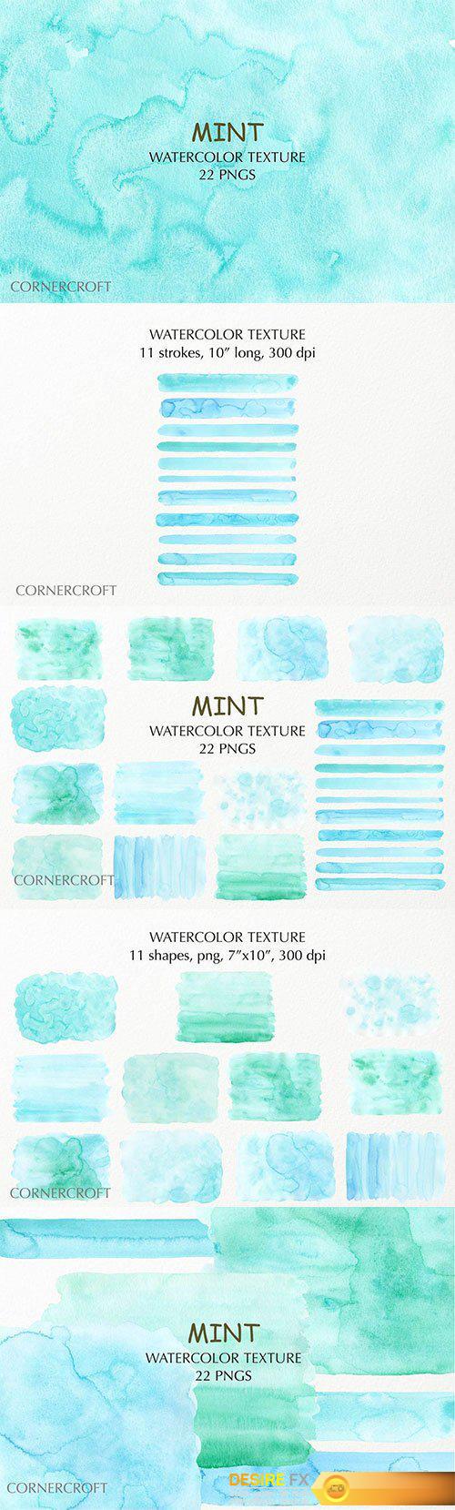 Watercolor Texture Mint