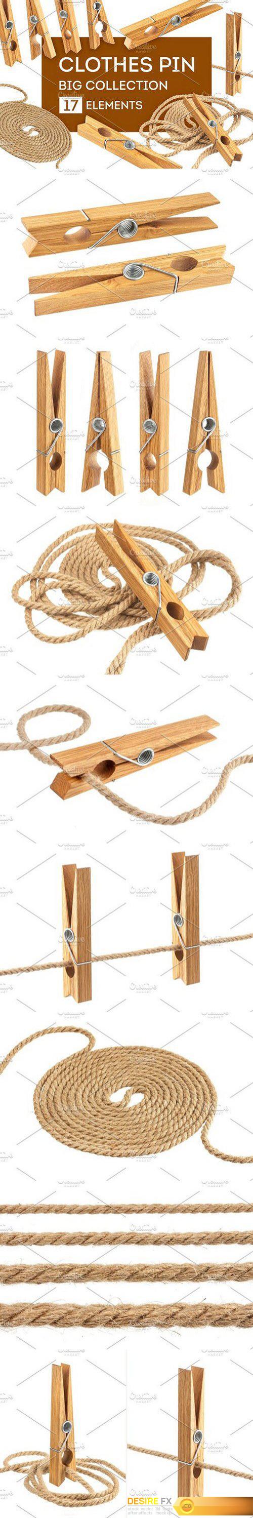 CM - Clothes pin and rope 1331394
