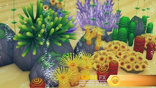 Coral Forest - Seaweed Valley VR AR low-poly 3D Model (11)