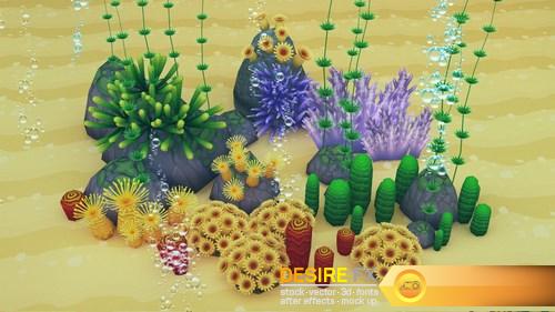 Coral Forest - Seaweed Valley VR AR low-poly 3D Model (5)