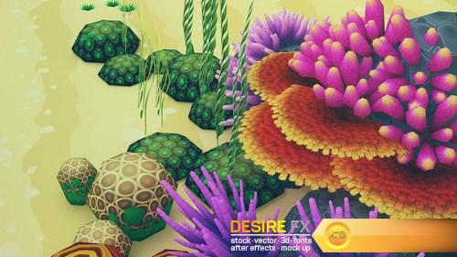 Coral Forest - Seaweed Valley VR AR low-poly 3D Model (9)