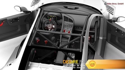Generic Sports Car GT3 3D Model (14)