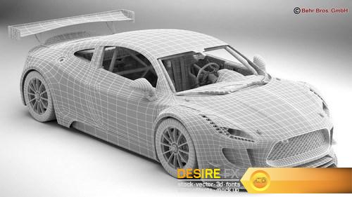 Generic Sports Car GT3 3D Model (17)