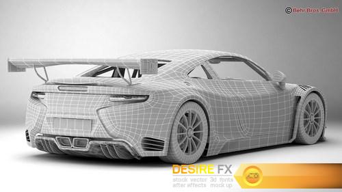 Generic Sports Car GT3 3D Model (19)