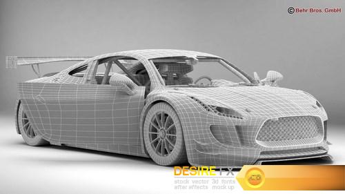 Generic Sports Car GT3 3D Model (21)