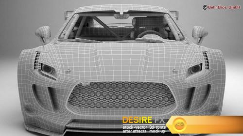 Generic Sports Car GT3 3D Model (22)