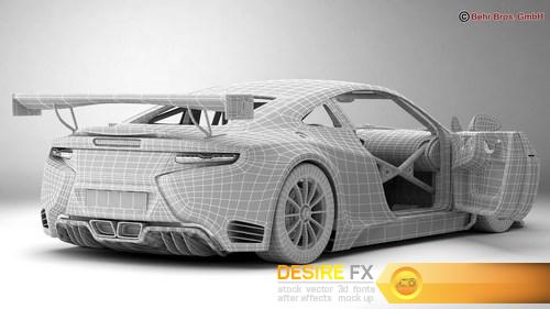 Generic Sports Car GT3 3D Model (24)