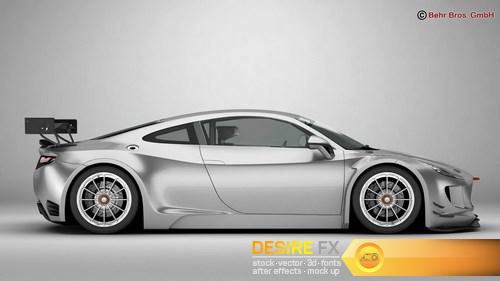 Generic Sports Car GT3 3D Model (4)