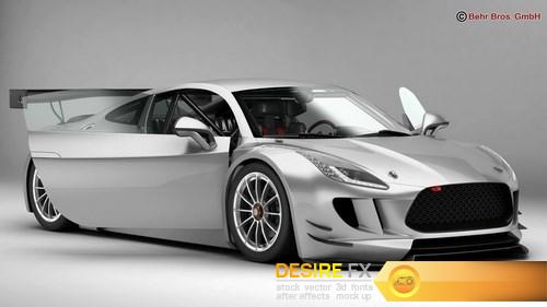Generic Sports Car GT3 3D Model (6)