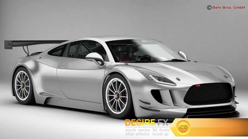 Generic Sports Car GT3 3D Model (8)