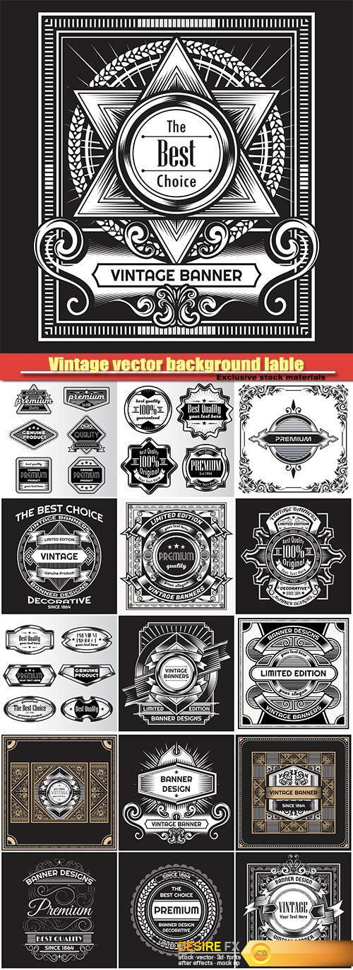 Vintage vector background lable design template