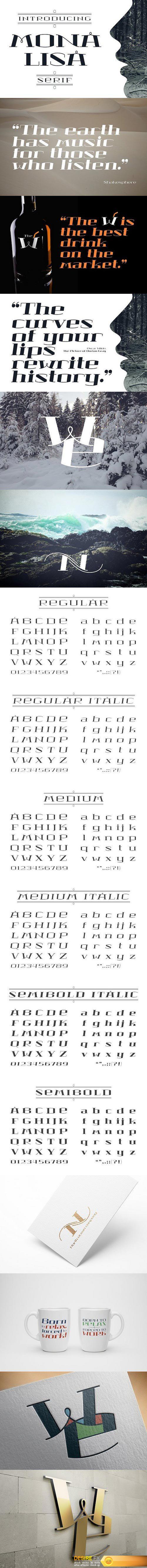 CM - MONA LISA Serif Font Family 1227023