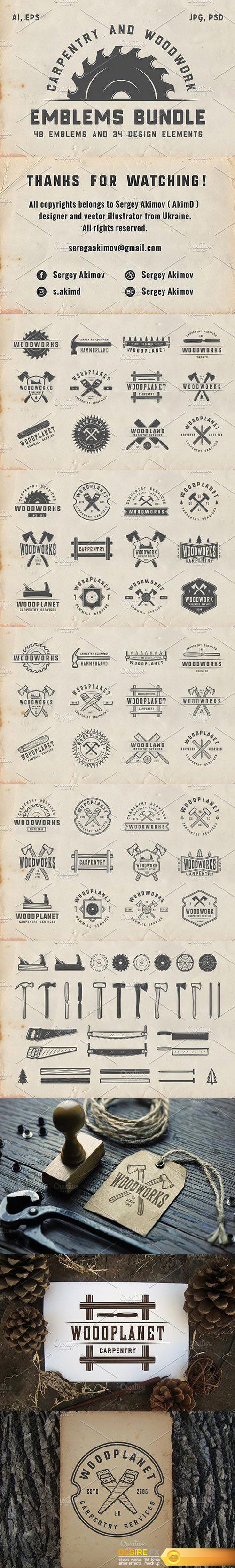 CM - Vintage Carpentry Emblems part 2 124969