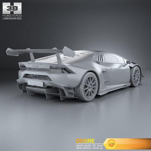 Lamborghini Huracan Trofeo 2014 3D Model (14)