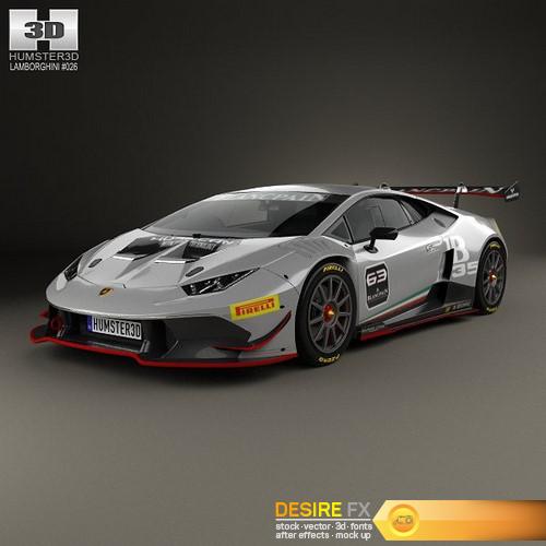 Lamborghini Huracan Trofeo 2014 3D Model (3)