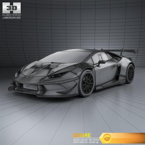 Lamborghini Huracan Trofeo 2014 3D Model (5)