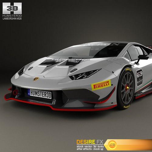 Lamborghini Huracan Trofeo 2014 3D Model (8)