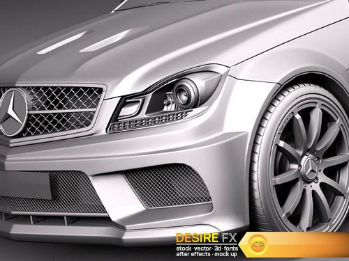 Mercedes-Benz C63 AMG Black Series 2012 3D Model (10)