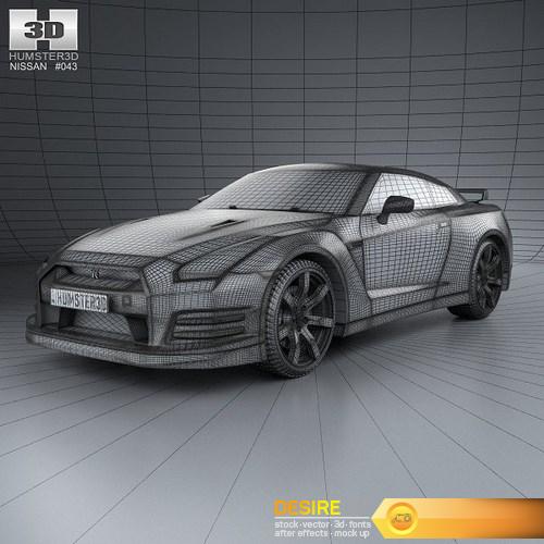 Nissan GT-R (R35) 2013 3D Model (12)