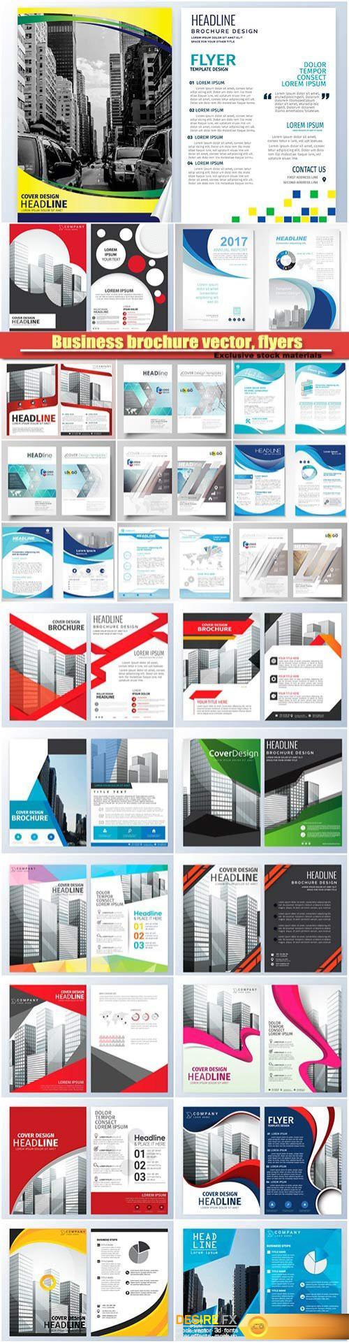 Business brochure vector, flyers templates #16