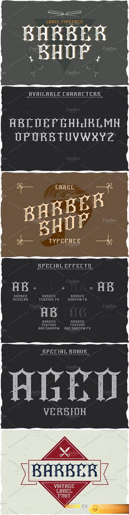 CM - Barber Label Typeface 1461874
