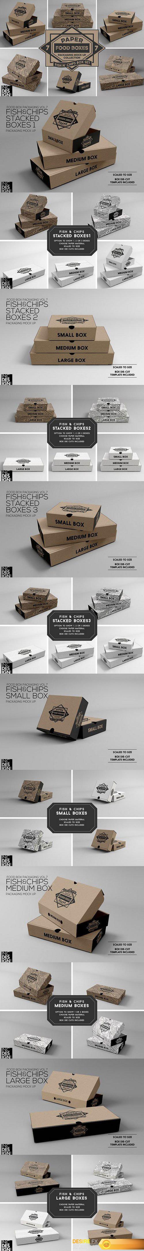 CM - VOL.7 Food Box Packaging MockUps 1492974