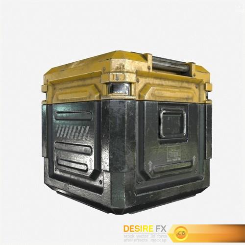 Sci-Fi Industrial Crate Collection 3D Model (4)