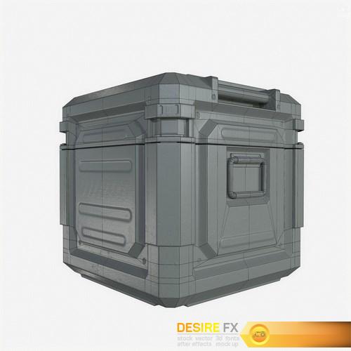 Sci-Fi Industrial Crate Collection 3D Model (5)