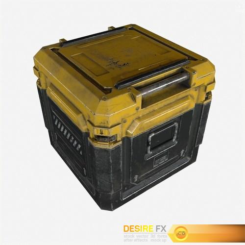 Sci-Fi Industrial Crate Collection 3D Model (6)