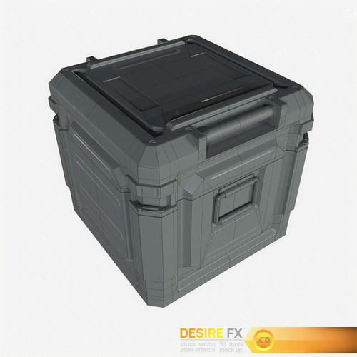 Sci-Fi Industrial Crate Collection 3D Model (7)