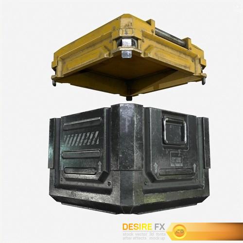 Sci-Fi Industrial Crate Collection 3D Model (8)