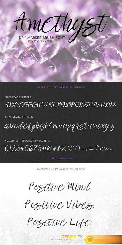CM - Amethyst Script Brush Font 1291126
