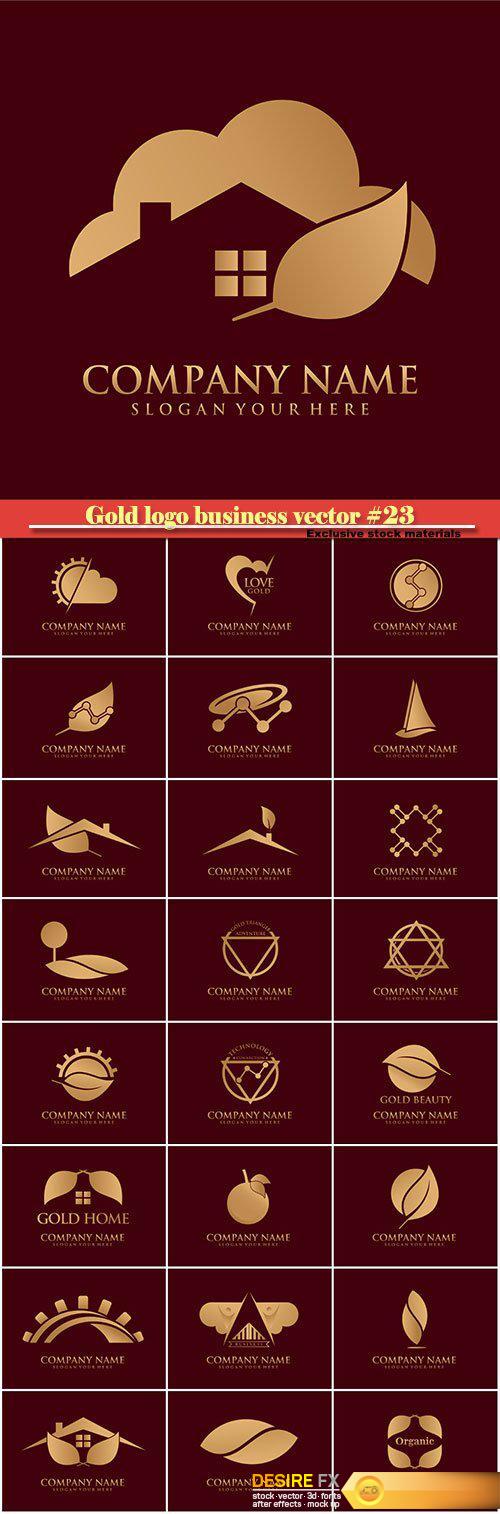 Gold logo business vector illustration #23