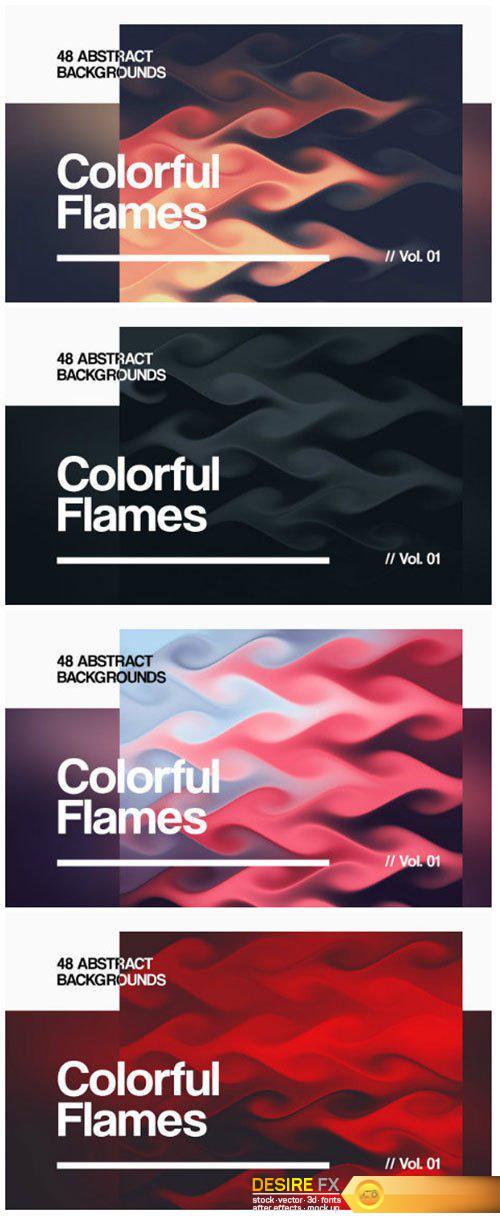 Colorful Flames | Abstract Backgrounds | Vol. 01