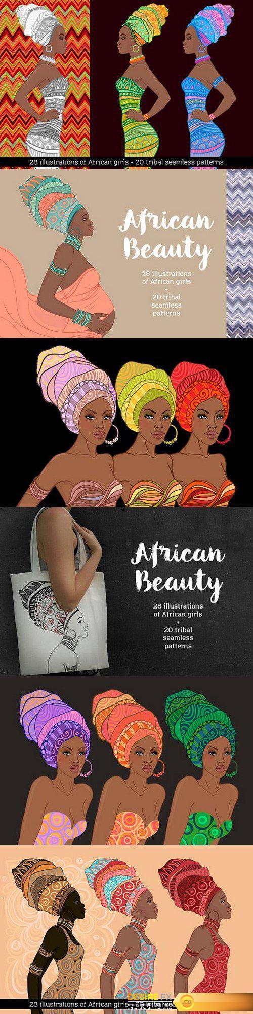 CM - African Beauty Vector Set 1363396