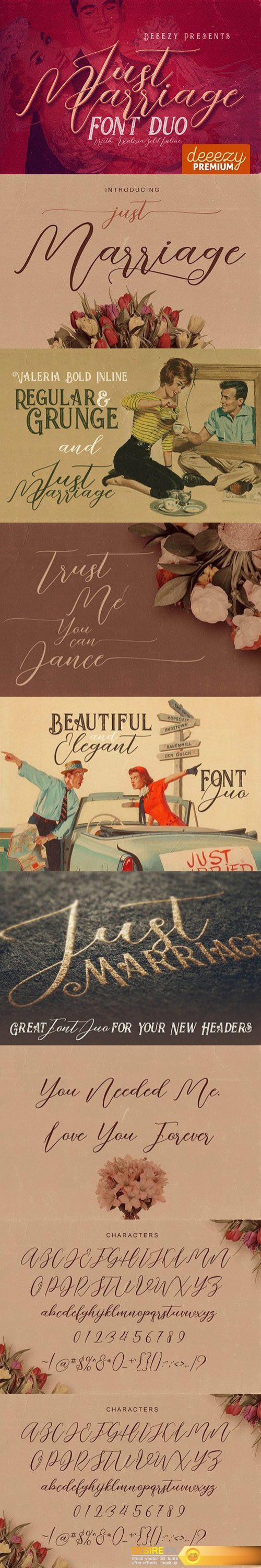 CM - Just Marriage Font Duo 1493455