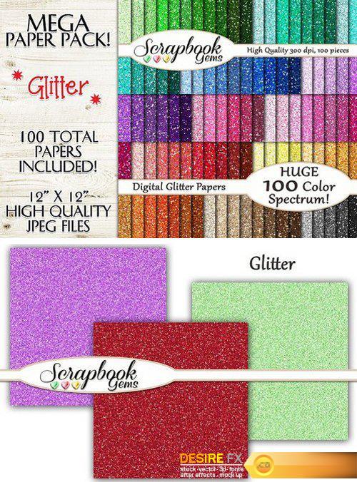CM - 100 Colors Glitter Papers 1482355