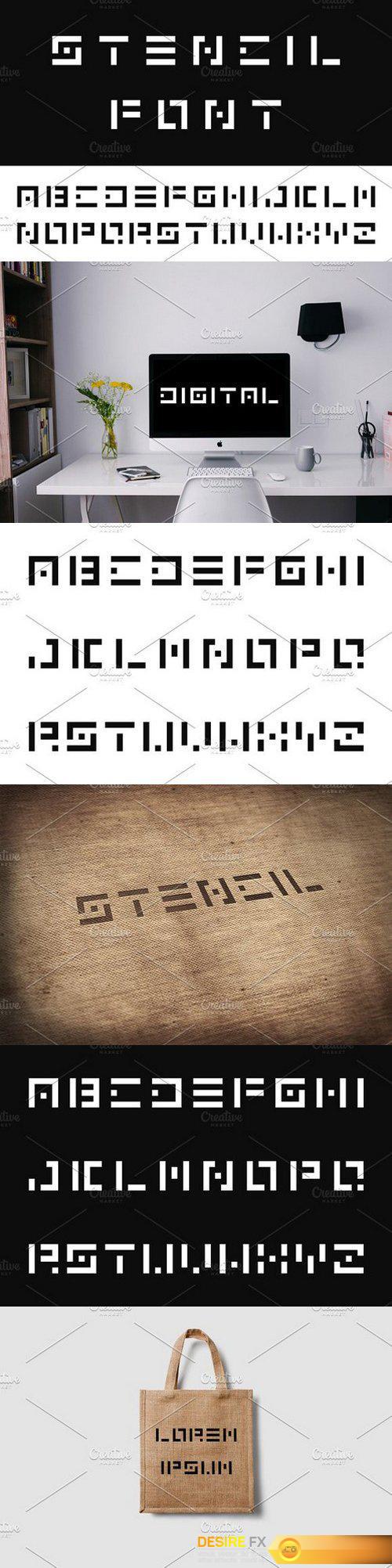 CM - Digital font. English alphabet 1498617