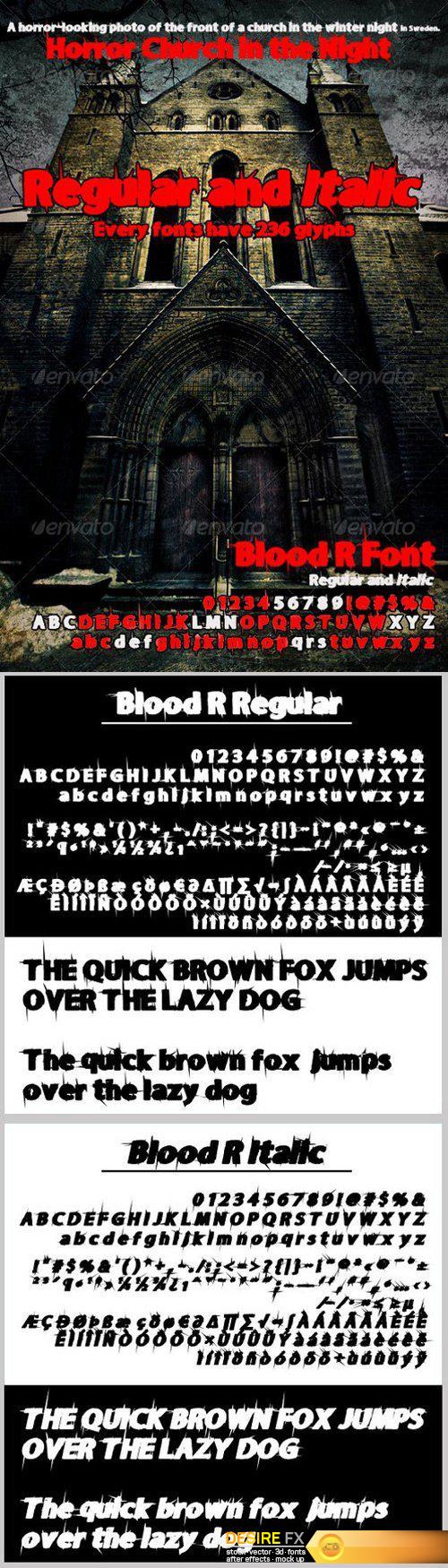 CM - Blood R regular & Italic 1313075