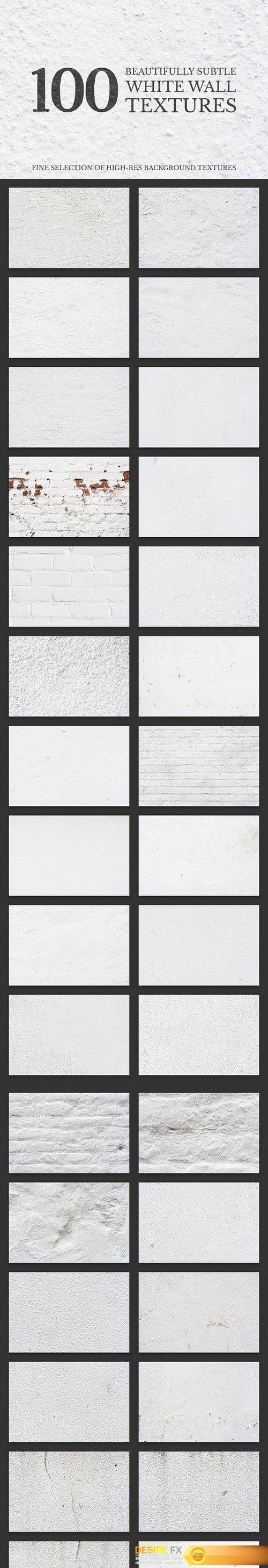 CM - 100 White Wall Textures Bundle 1320931