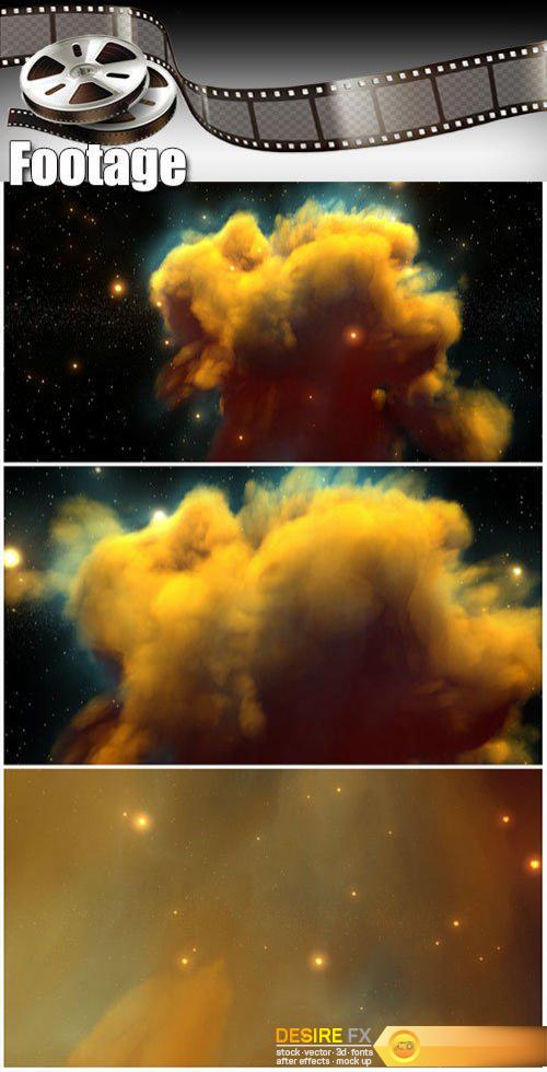 Video footage Space travel through Nebula and stars