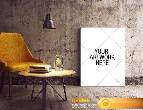 Canvas Mockup Industrial Style - 974585