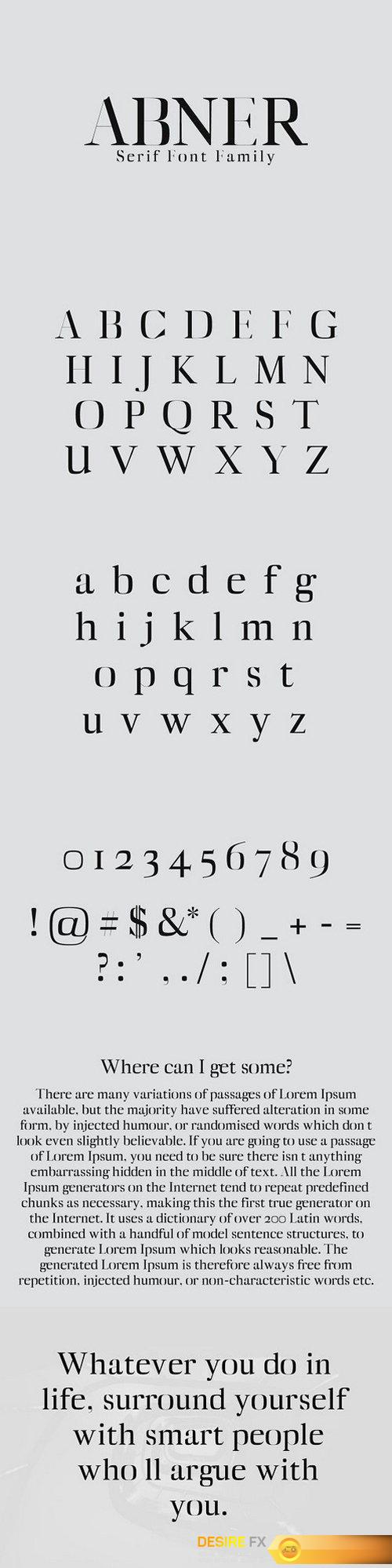 CM - Abner Serif Font Family 1408311