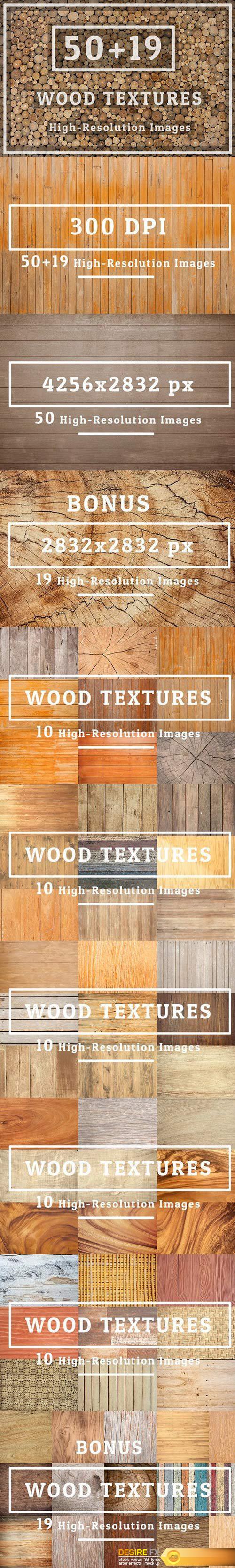 CM - 50 Wood Texture Set 04 & 19pic BONUS 573621
