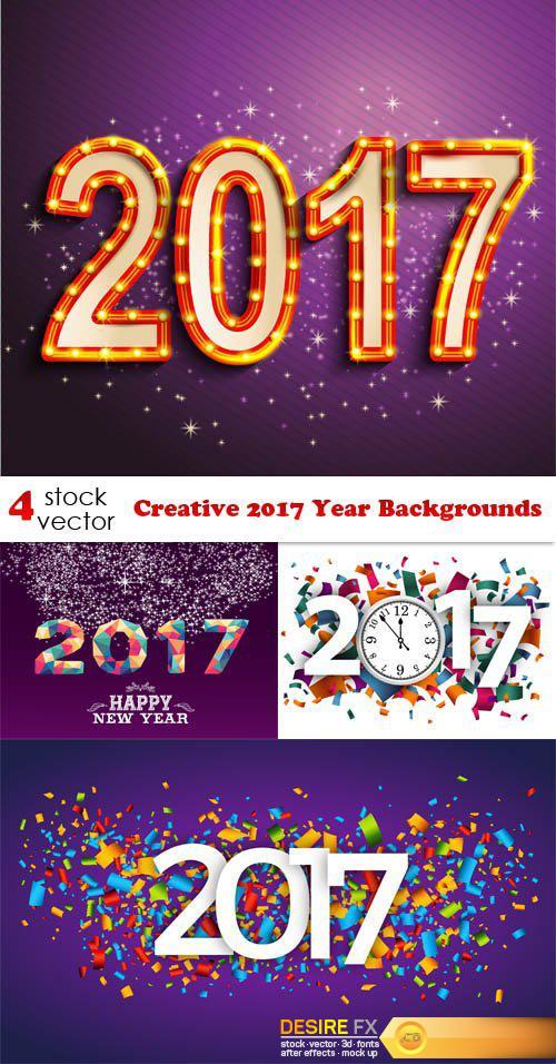 Vectors - Creative 2017 Year Backgrounds