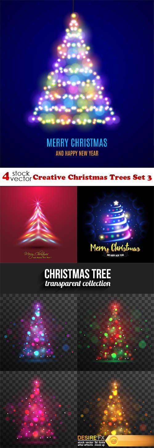 Vectors - Creative Christmas Trees Set 3