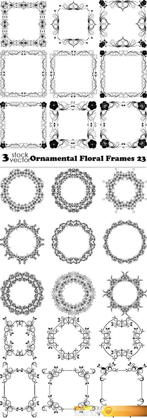 Vectors - Ornamental Floral Frames 23