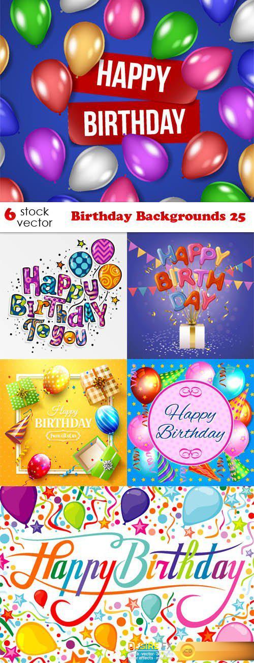 Vectors - Birthday Backgrounds 25