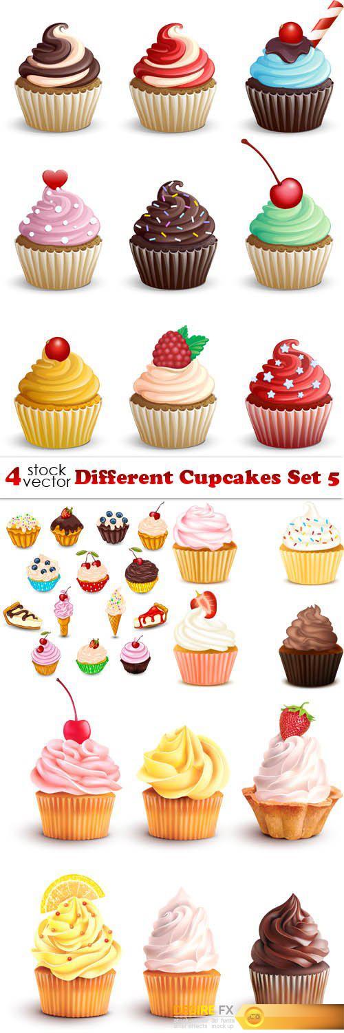 Vectors - Different Cupcakes Set 5